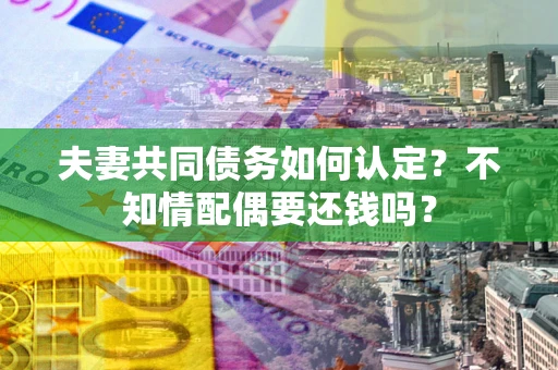武汉夫妻共同债务如何认定？不知情配偶要还钱吗？