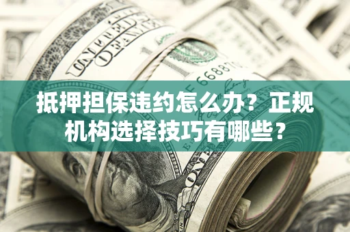武汉抵押担保违约怎么办？正规机构选择技巧有哪些？