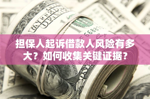 武汉担保人起诉借款人风险有多大？如何收集关键证据？