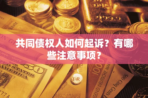 武汉共同债权人如何起诉？有哪些注意事项？
